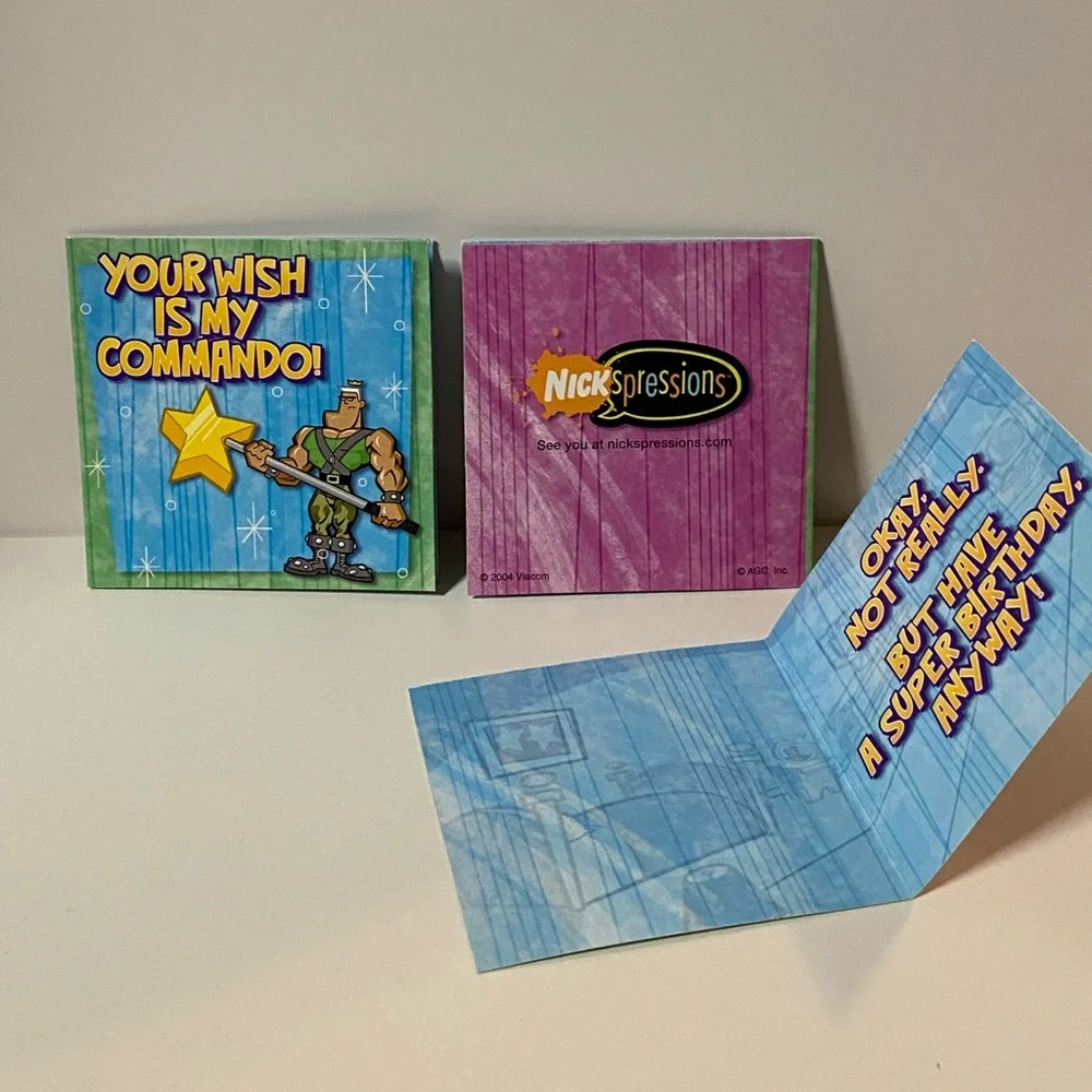 Nickelodeon Nickspressions SmellAGrams The Fairly Odd Parents Greeting Cards Y2k
